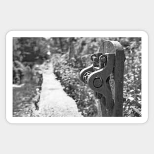 Rusty lock gates mechanism at Honing lock on the River Ant Sticker